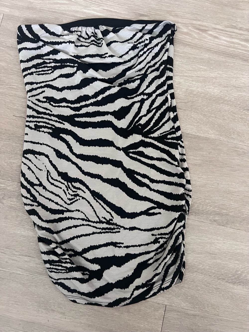 Rue21 Black & White Zebra Print Strapless Dress